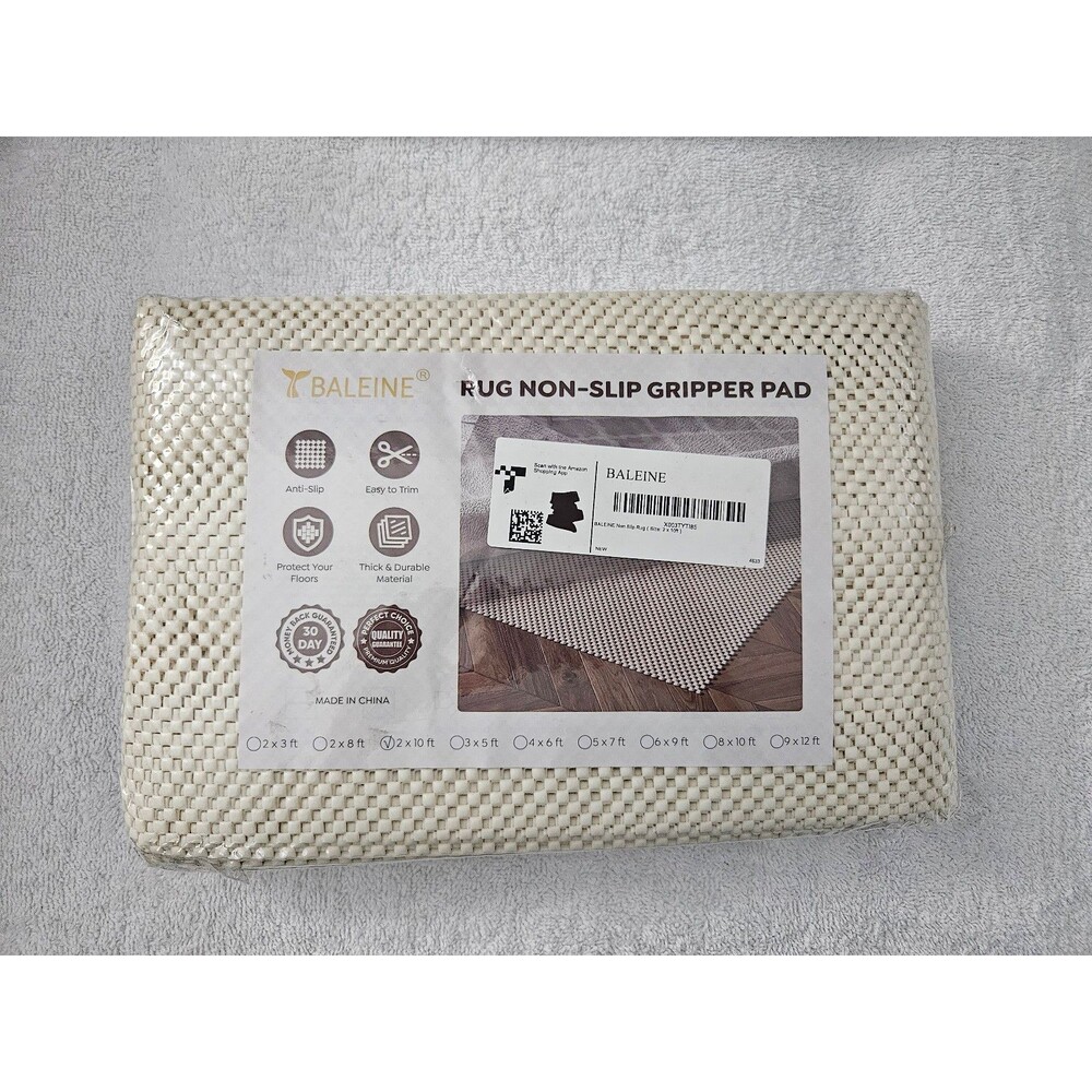 Baleine Rug Non‑Slip Gripper Pad 2ft x 10ft Anti‑Skid Floor Protector